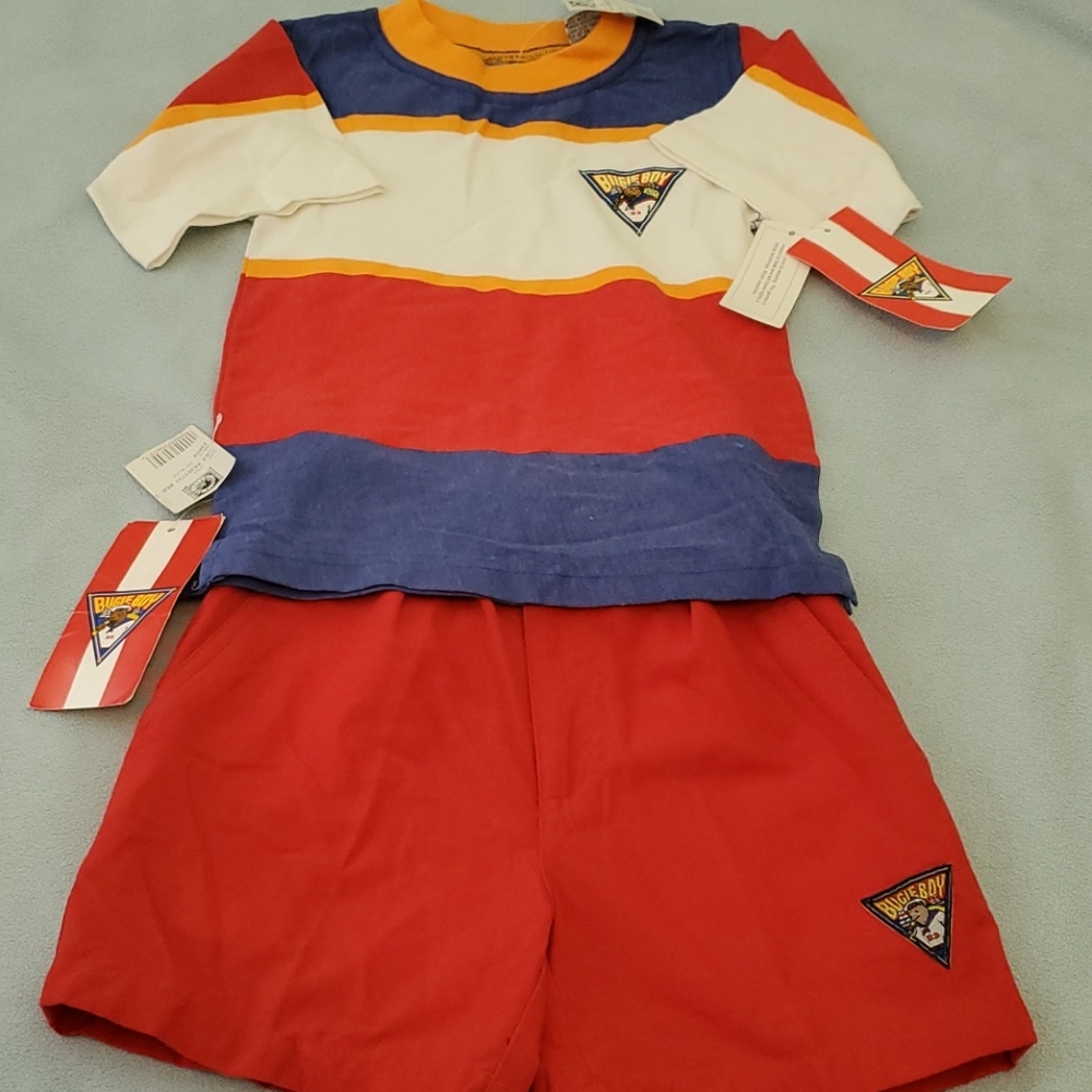 New Vintage Bugle Boy 2 Piece tshirt & Shorts
